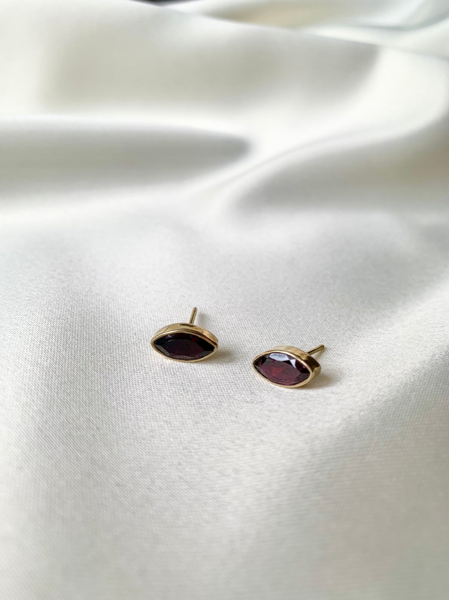 Marquise Garnet Studs