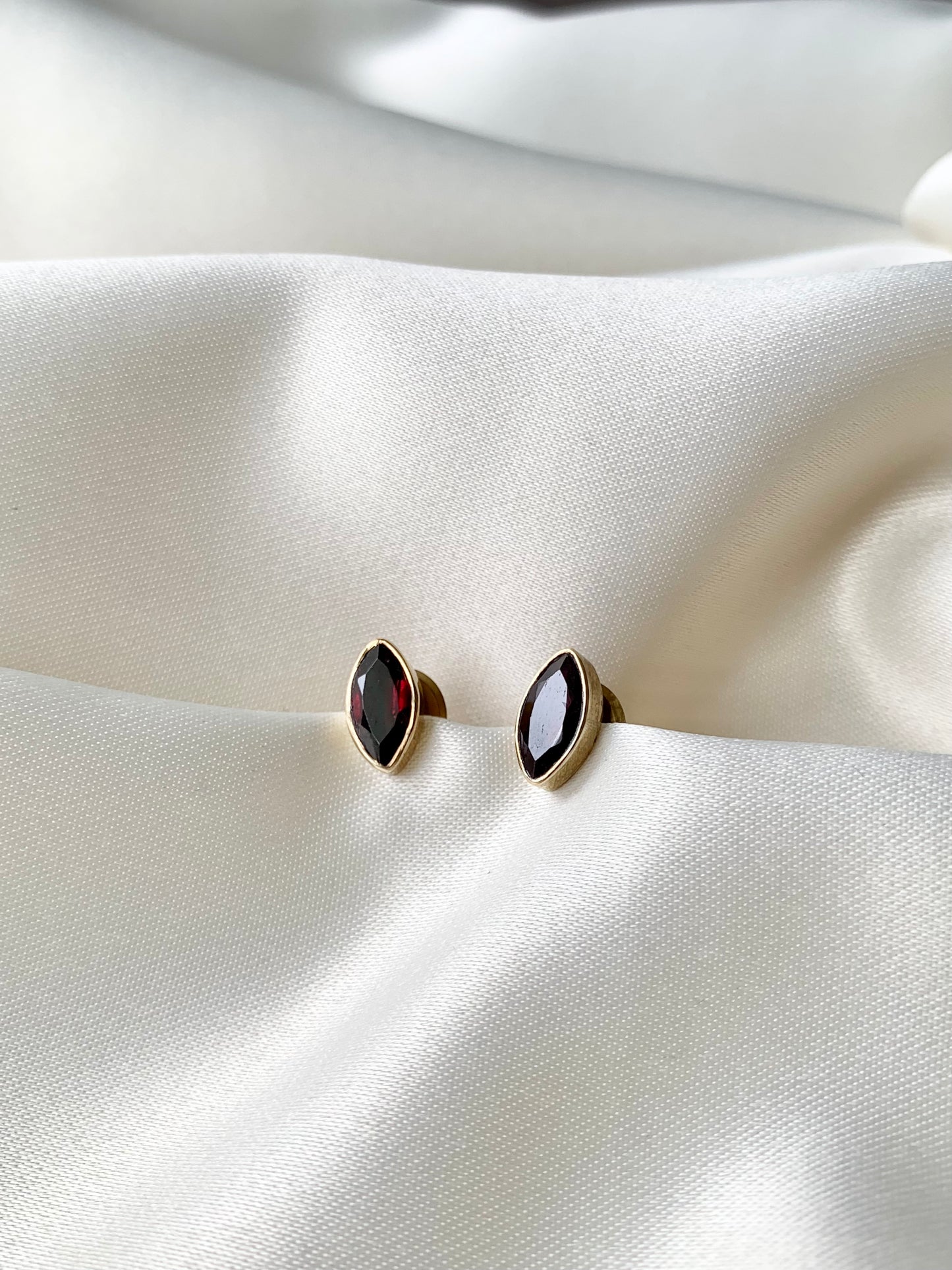 Marquise Garnet Studs