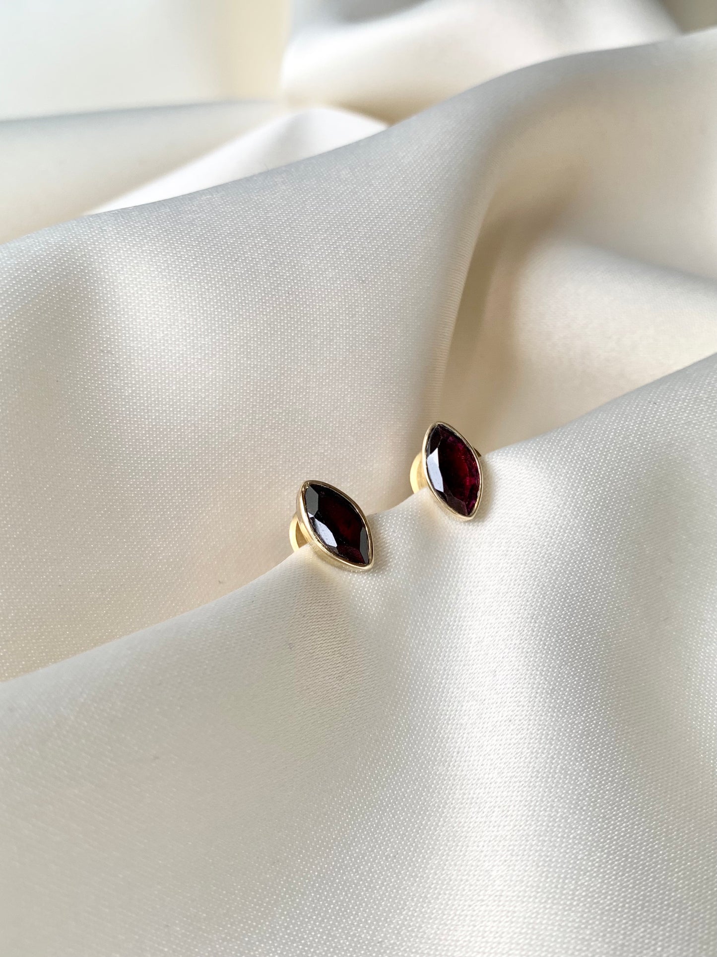 Marquise Garnet Studs