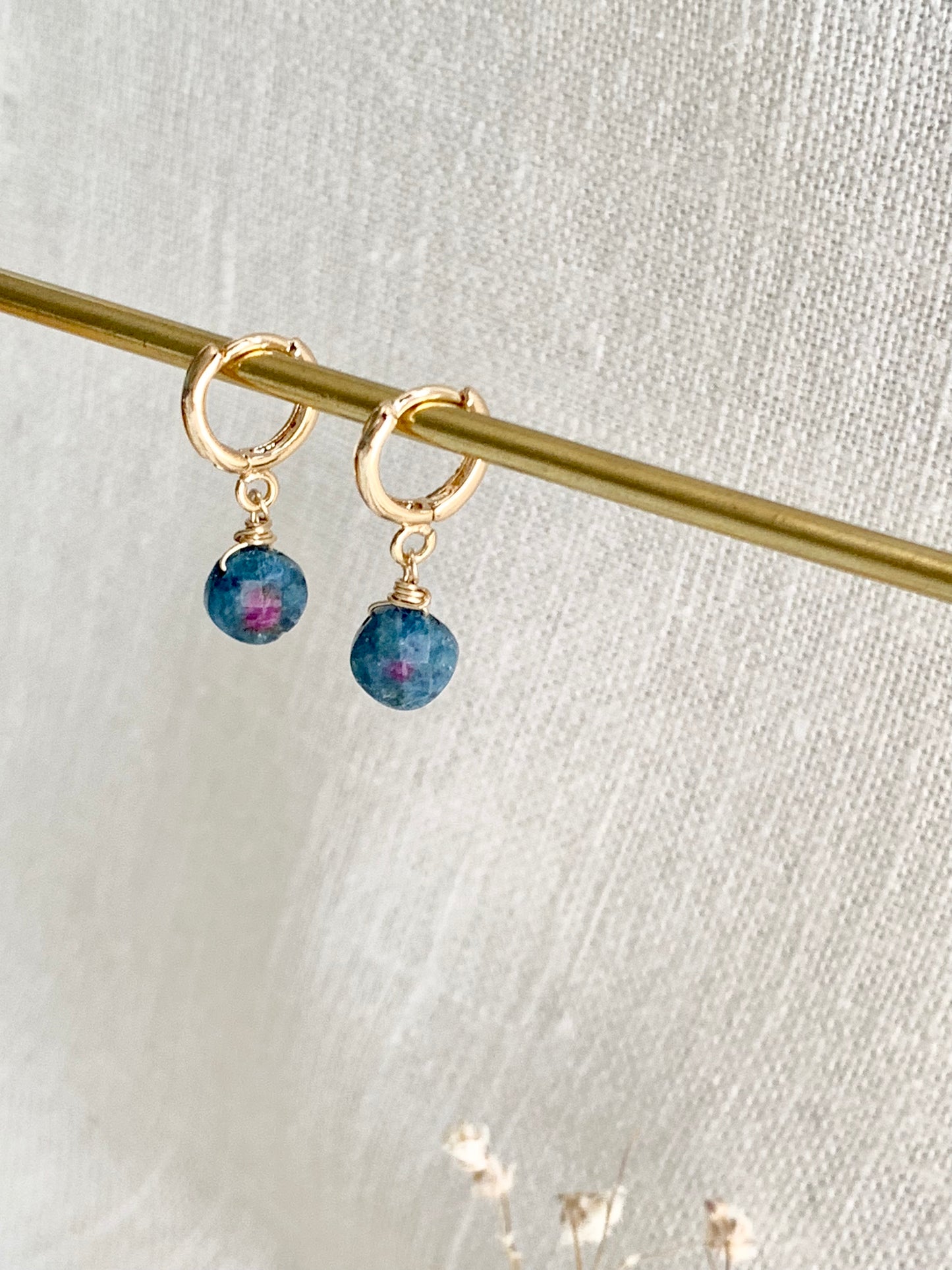 Ruby Zoisite Hoops