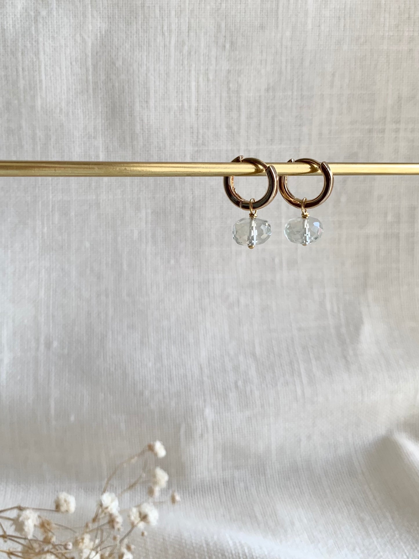 Green Amethyst Hoops