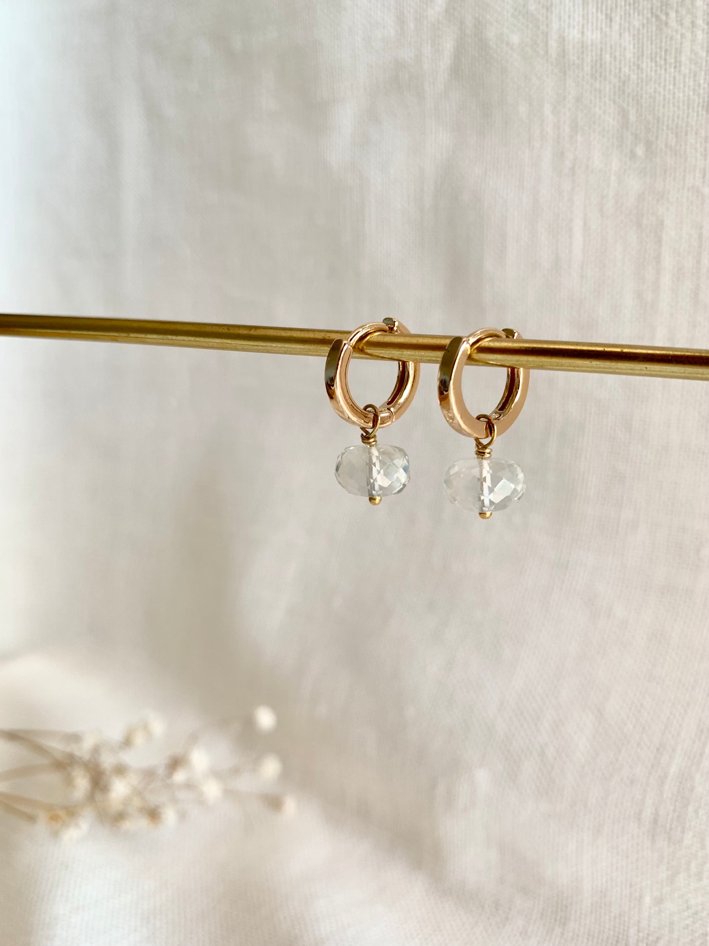 Green Amethyst Hoops