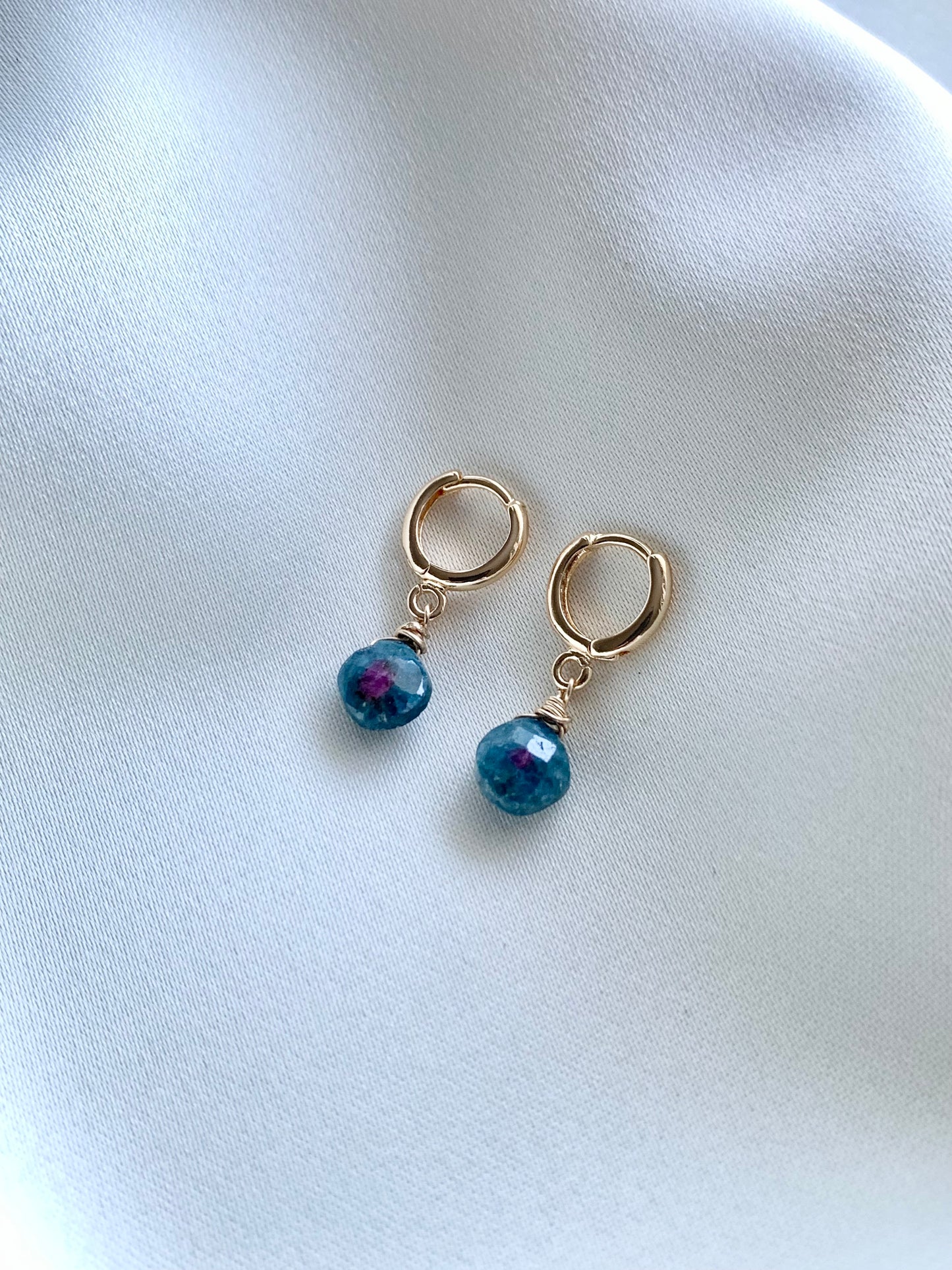 Ruby Zoisite Hoops