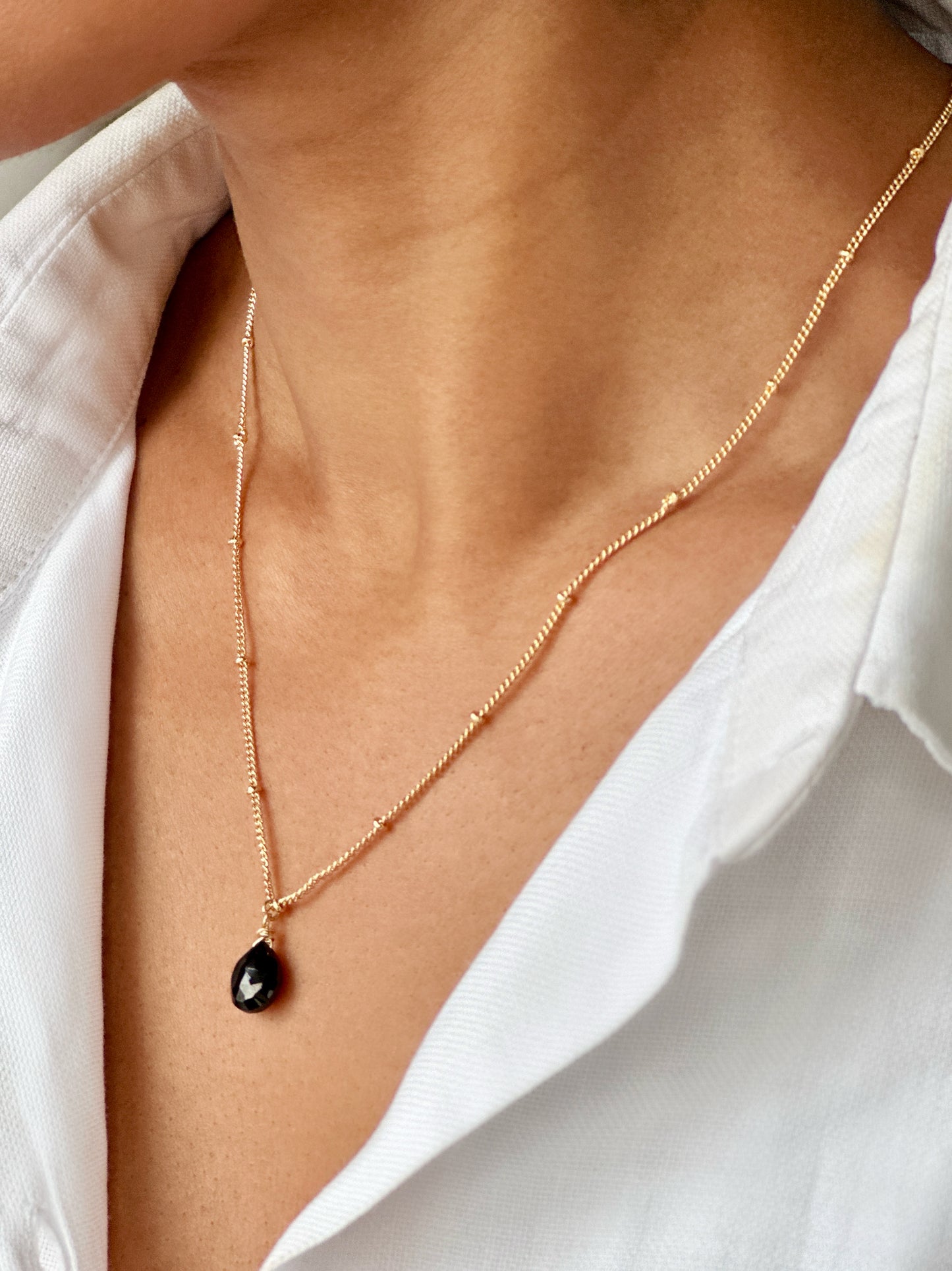 Black Spinel Necklace