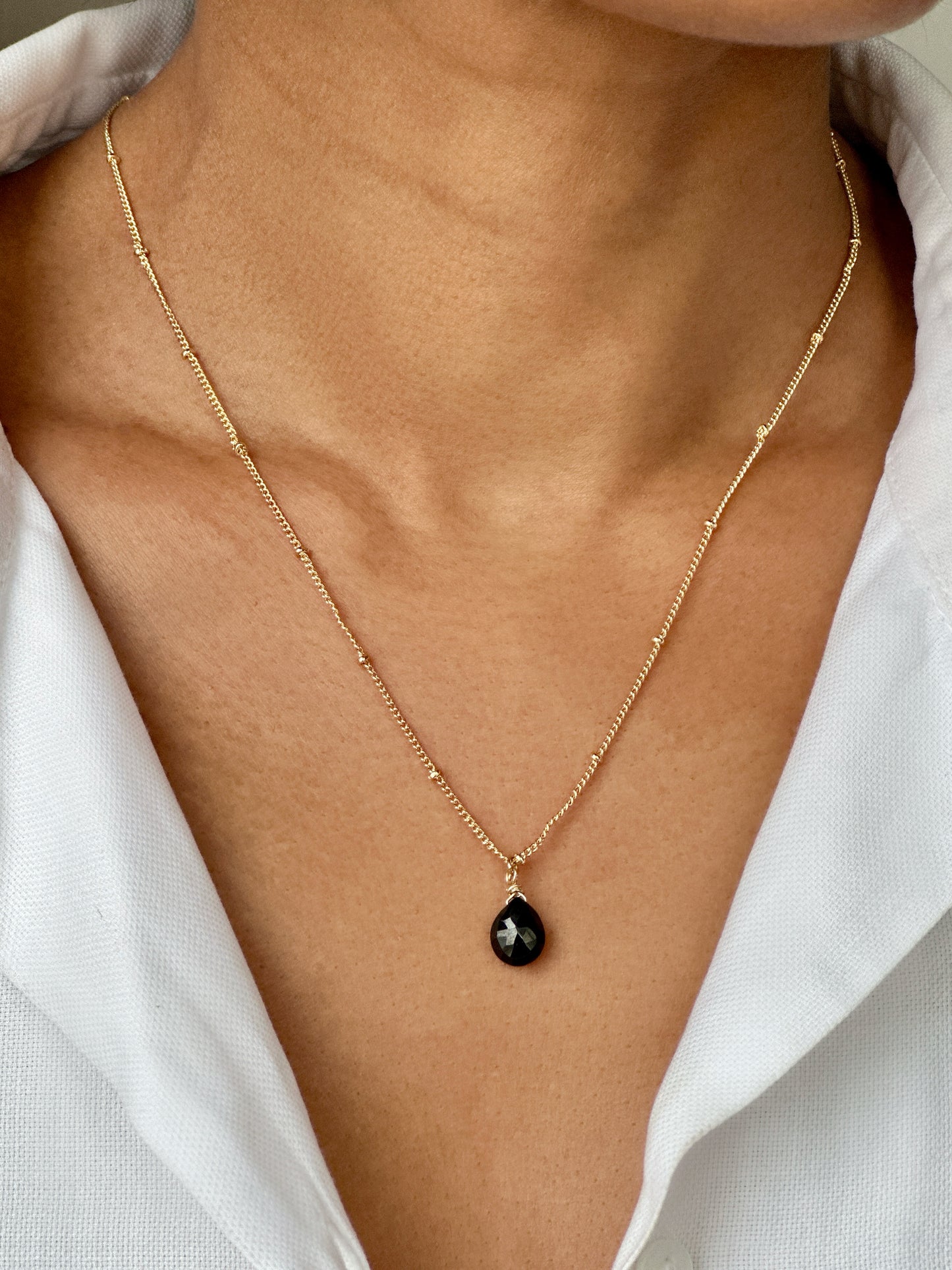 Black Spinel Necklace