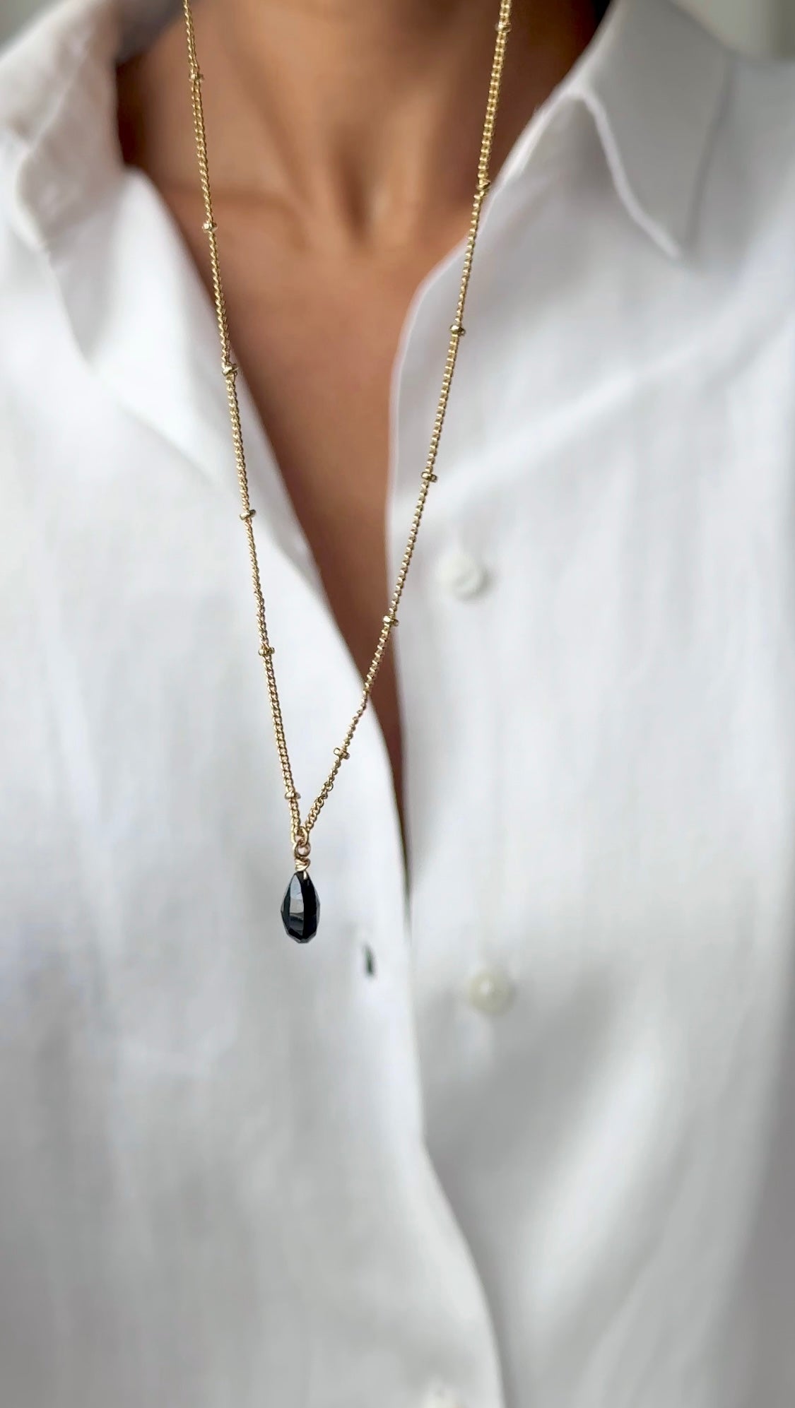 Black Spinel Necklace