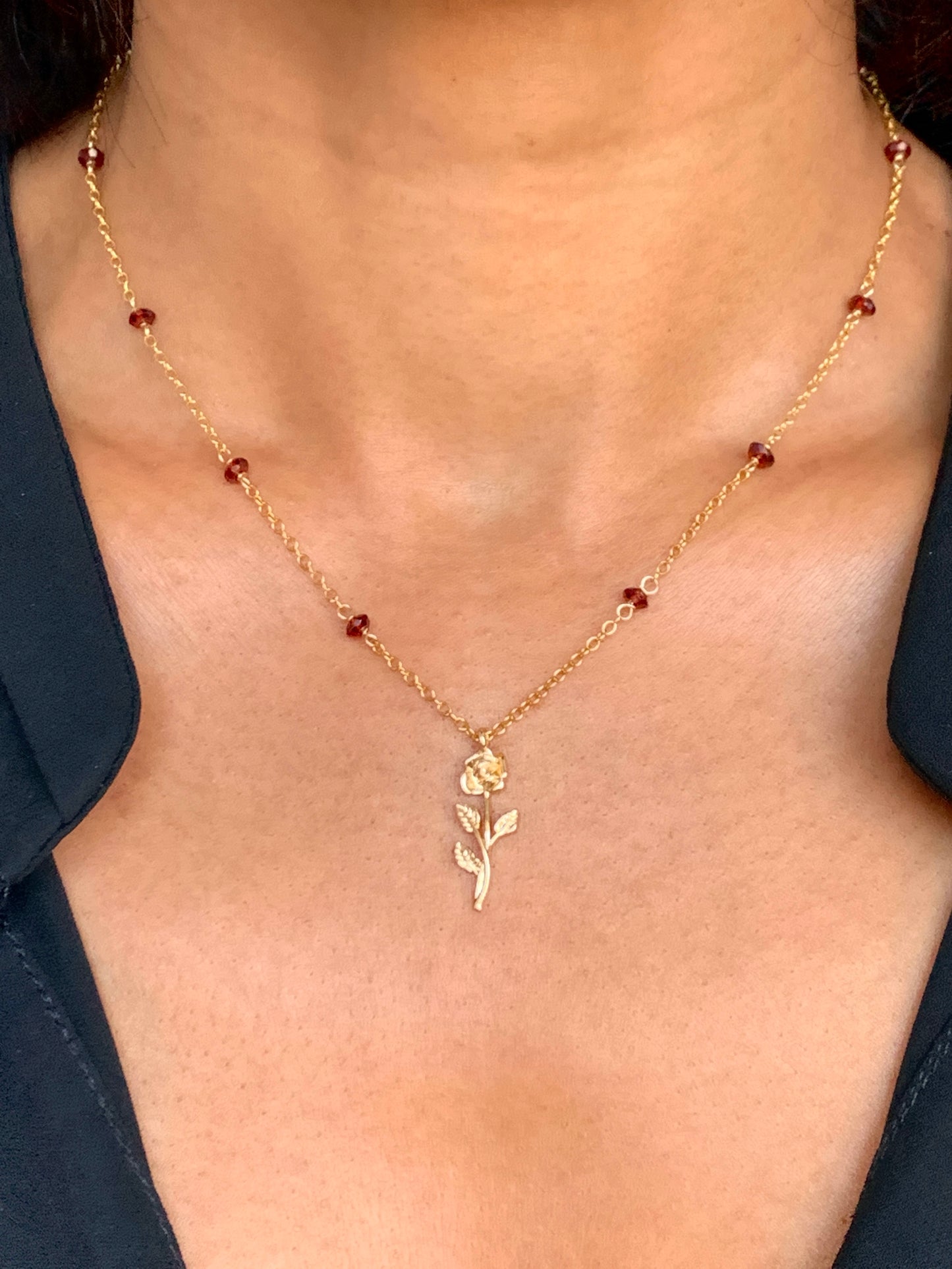 Flower Charm Necklace