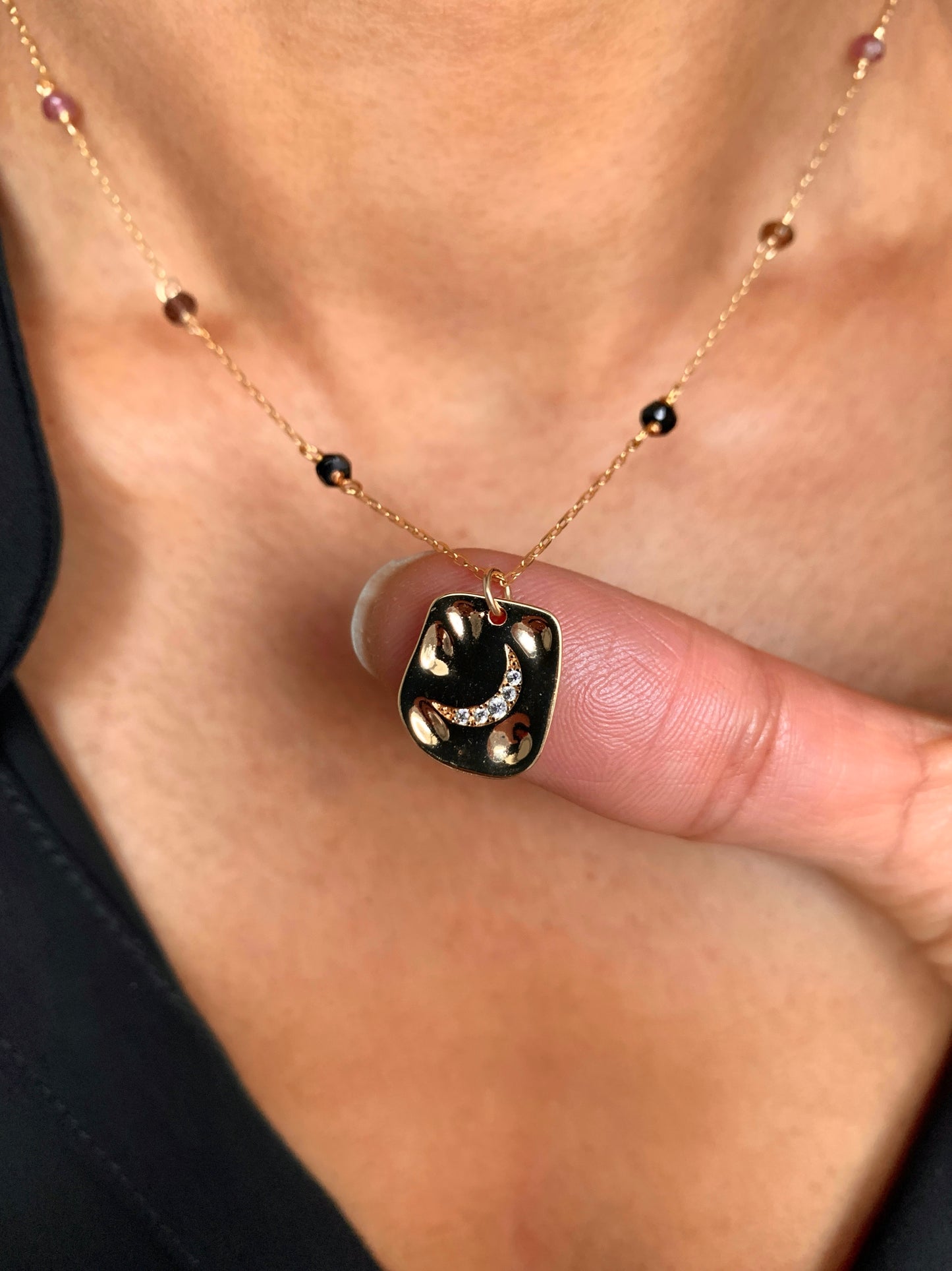 Mond-Charme-Halskette