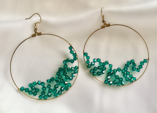 Swarovski Crystal Hoop Earrings
