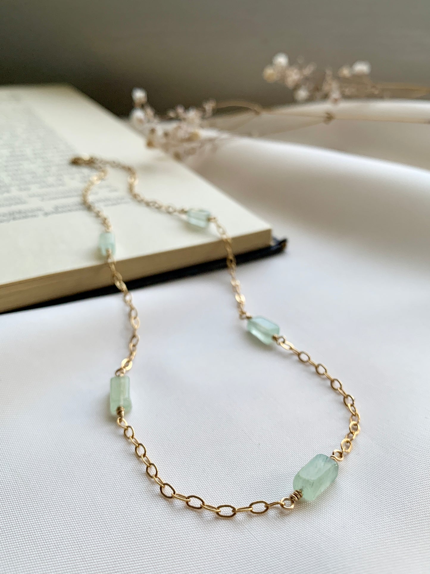 Green Agate Gemstone Chain