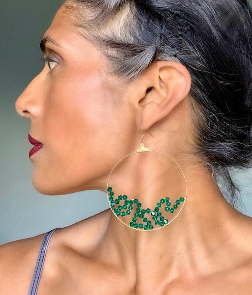 Swarovski Crystal Hoop Earrings