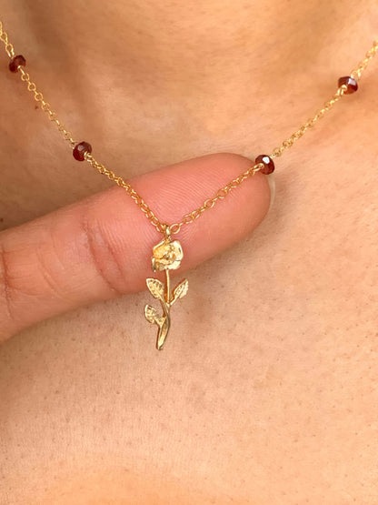 Flower Charm Necklace